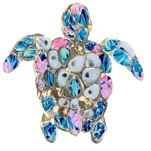 Made to order coastal sea turtle oyster wall decor